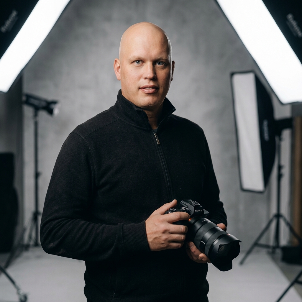 Fotograf Szczecin — portret autora w pracowni | Piotr Babczyński