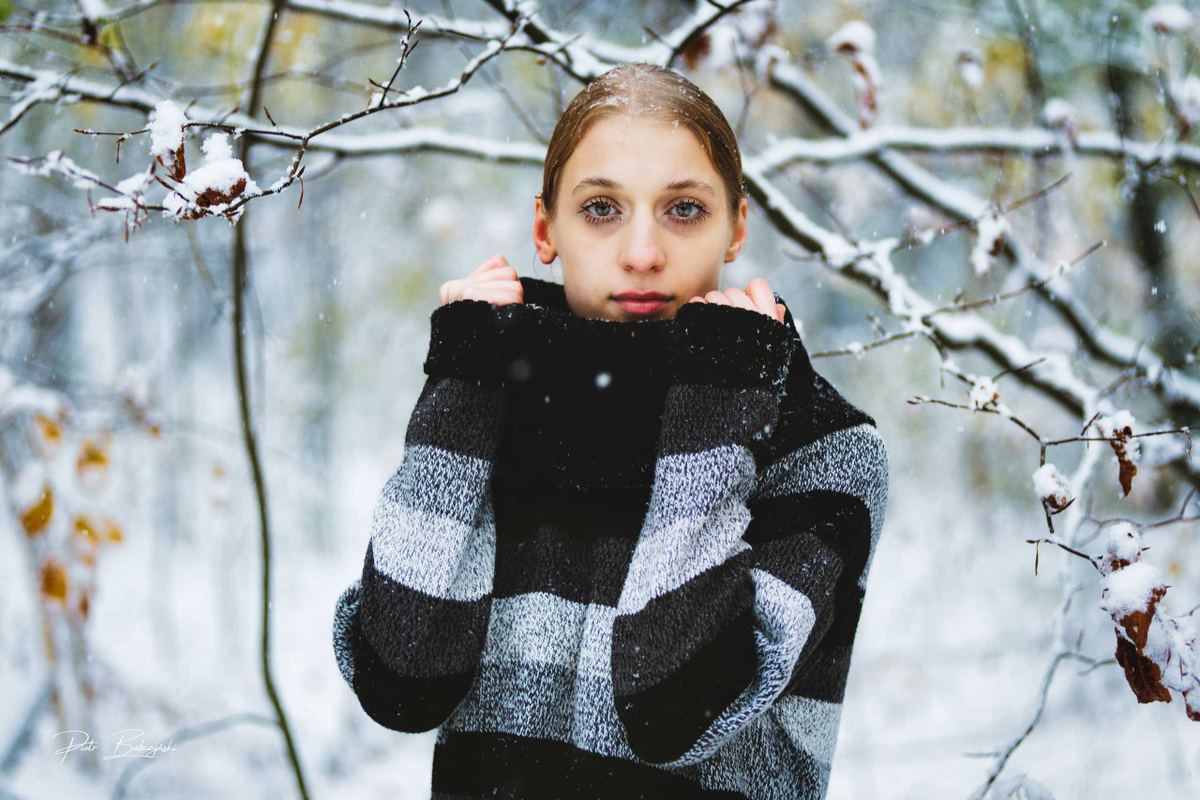 Portrety Zimowe z Modelką